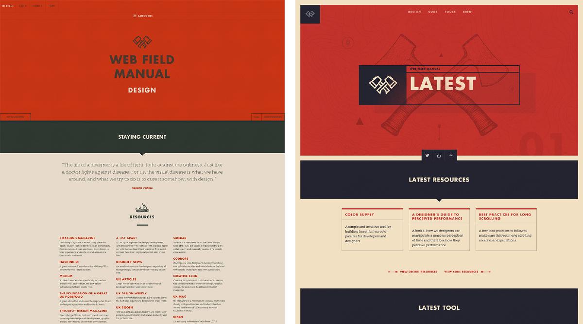 The aesthetic evolution of the Web Field Manual