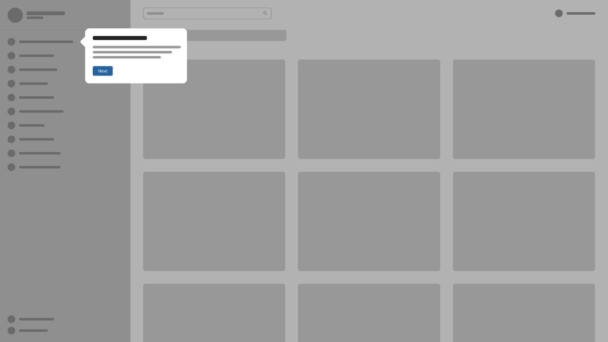 Product tours make use of sequential overlays to highlight important elements and demonstrate how they work